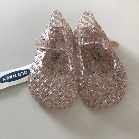 Old Navy Shoes - Old Navy Jelly Shoes Rainbow Glitter Size 5